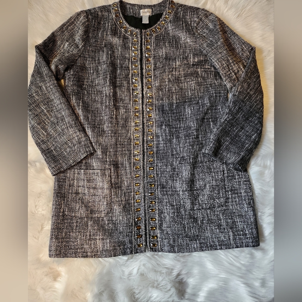 Chico's Bejeweled Blazer